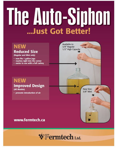 UBREW USA close-up of auto siphon valve showing ease of priming benefit