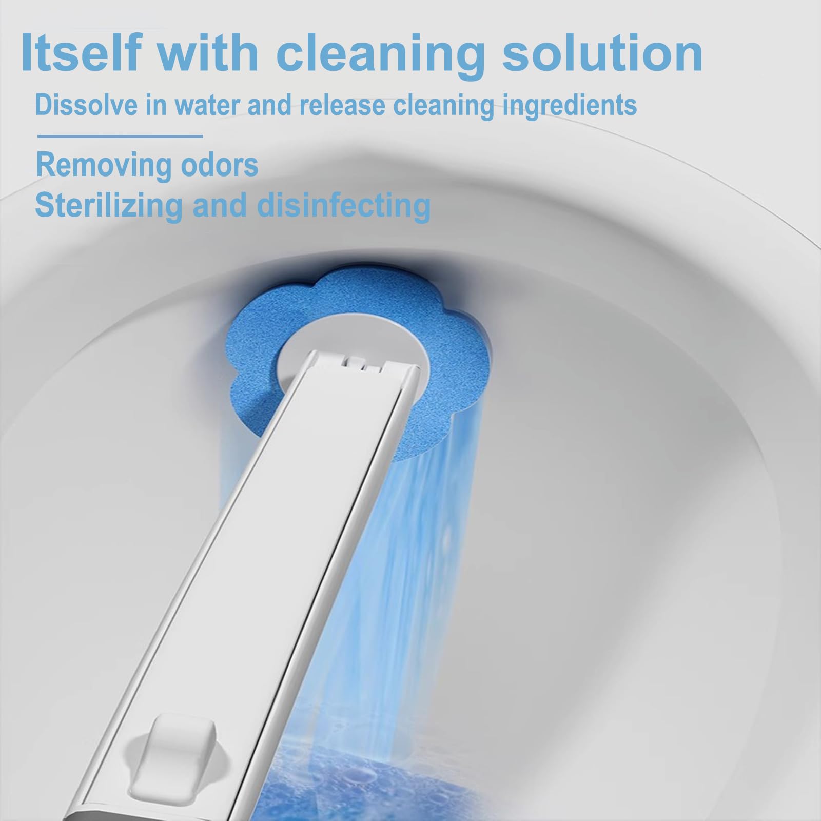 Ucaimao extended handle reaching under rim for easier, deeper cleaning