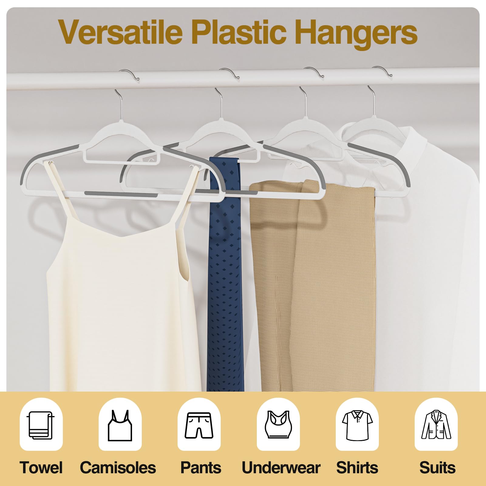 UEAKPIC organized closet with UEAKPIC hangers for tidy, efficient storage