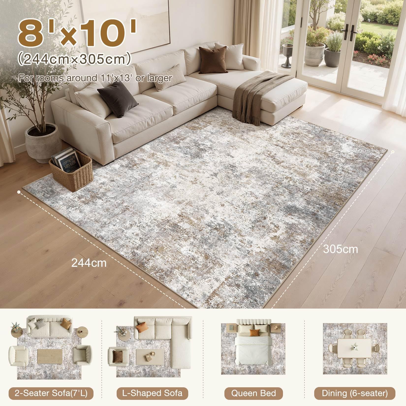 UERMEI close-up of abstract brown-grey pattern highlighting modern style