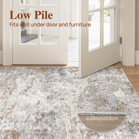 UERMEI rolled rug ready for storage showing lightweight handling and easy care benefit