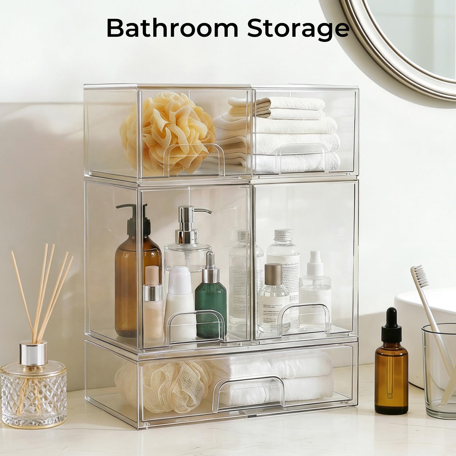 UFORU next to a baby bottle to show compact scale and space-saving benefit