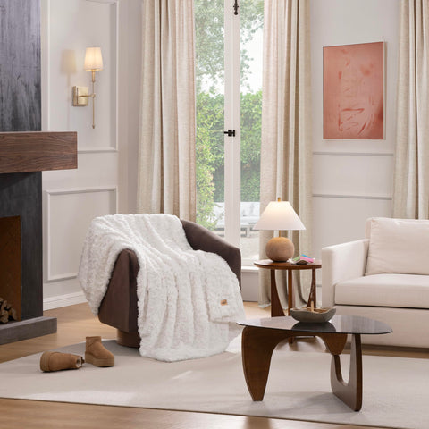 UGG Adalee at end of bed adding soft contrast and refined comfort