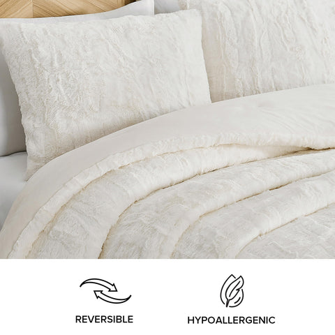 UGG Alondra close-up of faux fur pile highlighting plush feel and visual depth