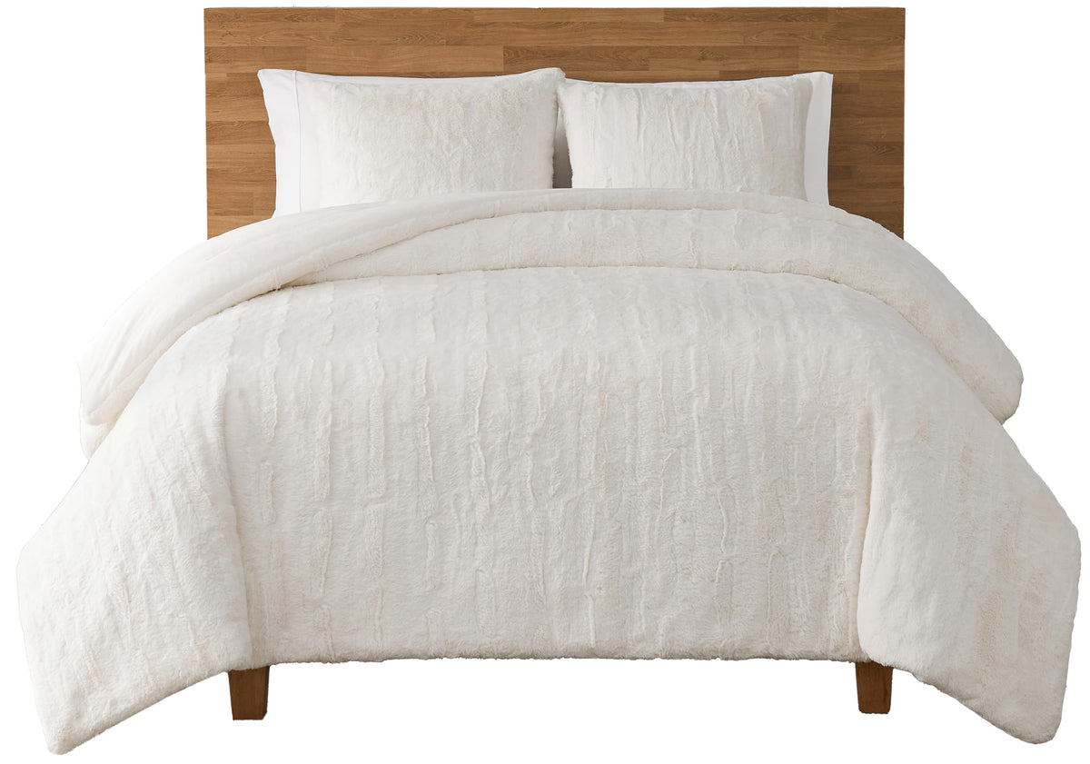 UGG Alondra front view showing snow white faux fur comforter benefits soft luxury