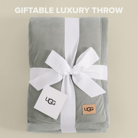 UGG Bliss fleece side texture view showing smooth drape and warmth