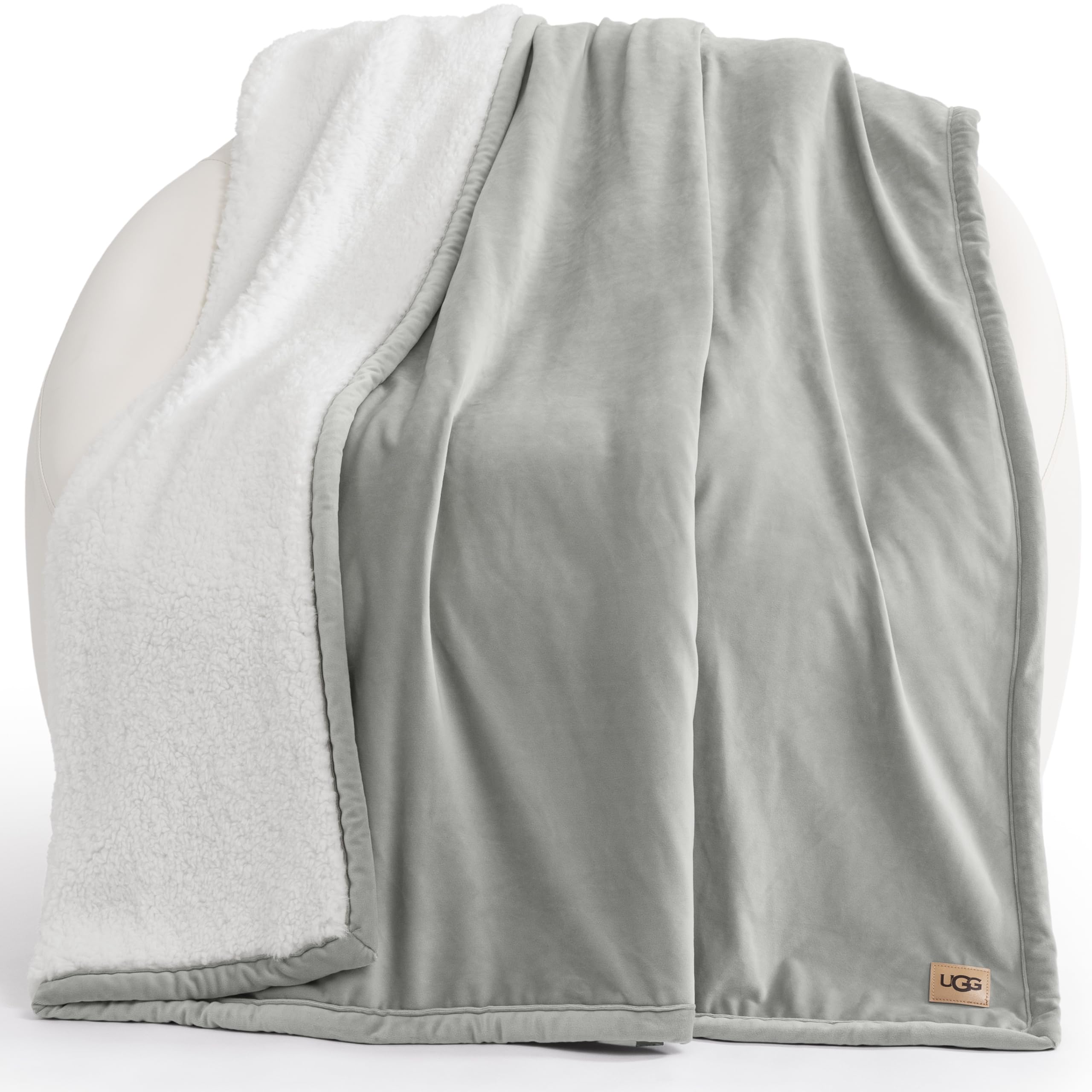 UGG Bliss folded front view showing seal grey and cozy appeal
