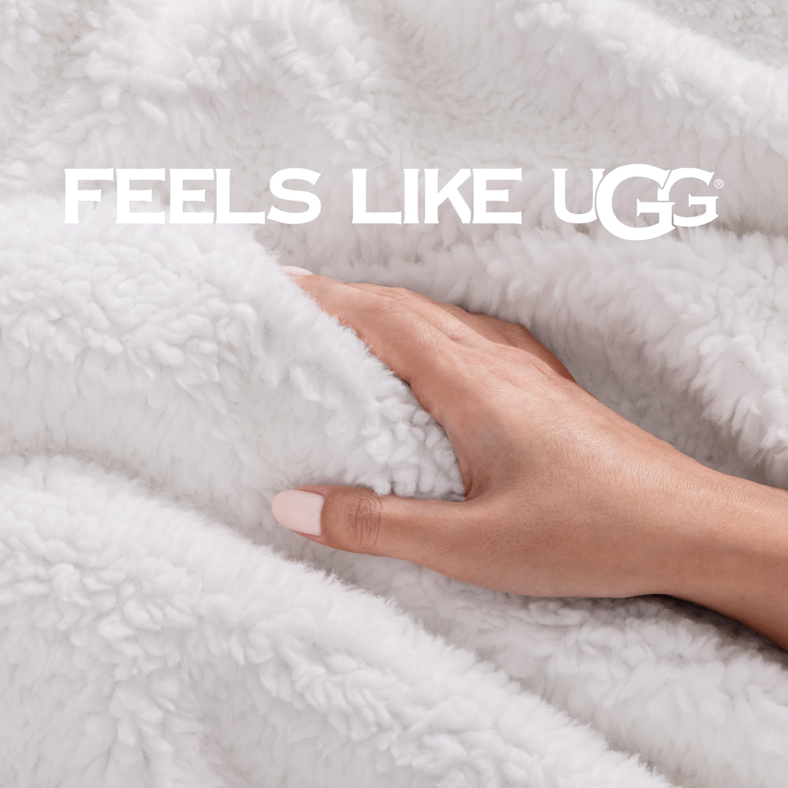 UGG Bliss draped over sofa lifestyle scene adds inviting room ambiance
