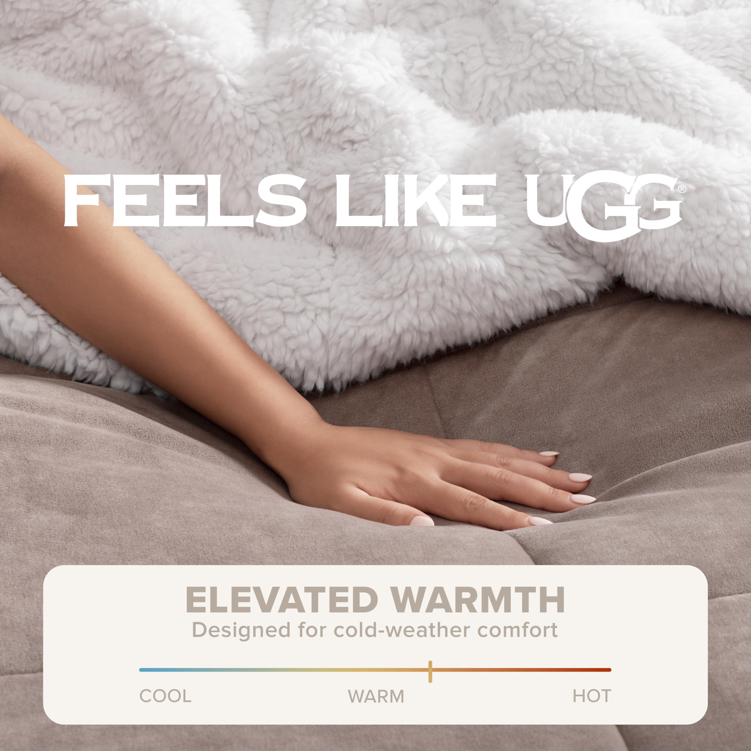 UGG reversible shams showing both plush and stitched sides for styling