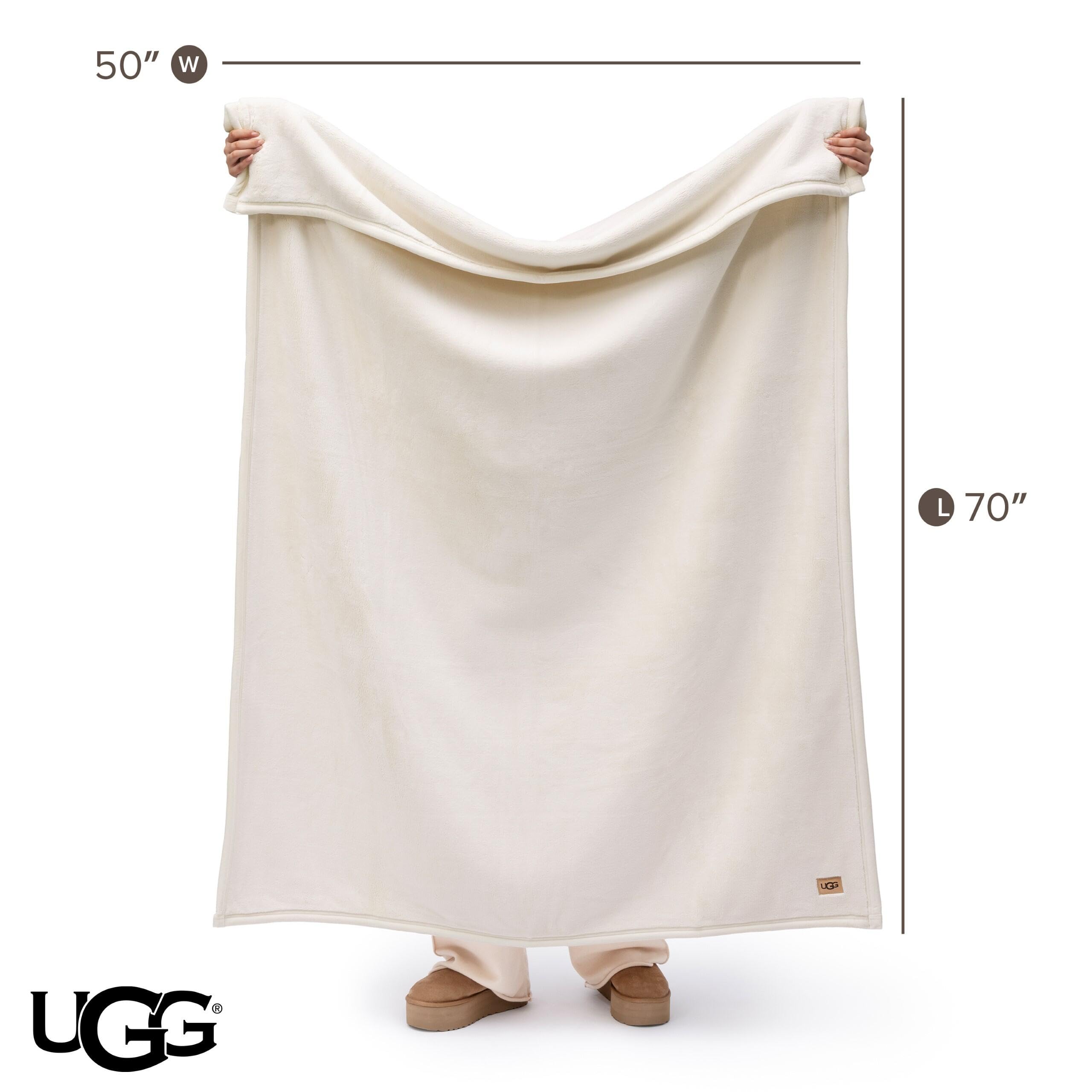 UGG Coco throw close-up of pile displaying dense 920 GSM softness benefit