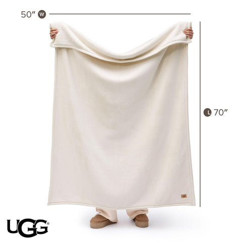 UGG Coco throw close-up of pile displaying dense 920 GSM softness benefit