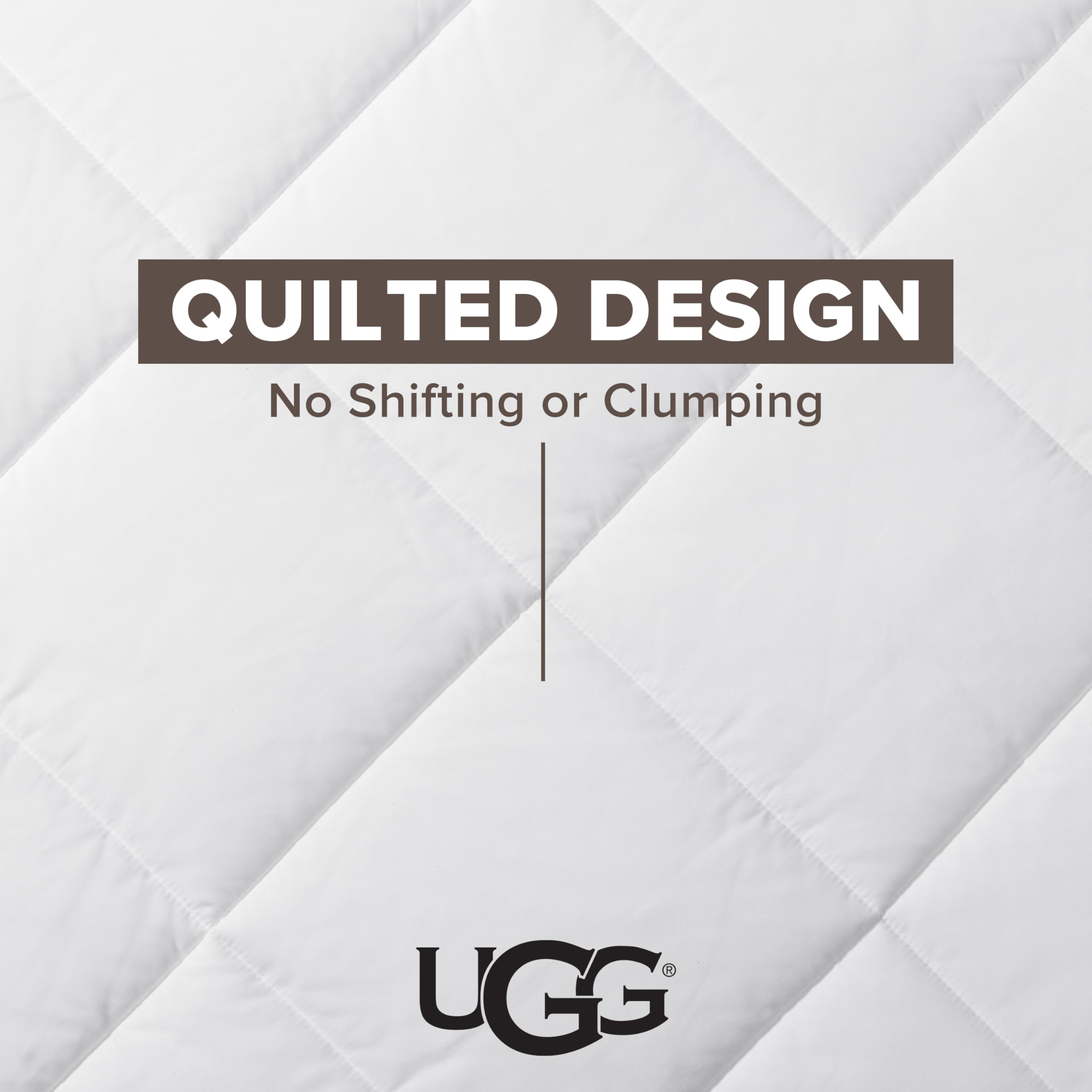 UGG Danielle corner tab closeup highlighting secure attachment inside duvet covers for stability
