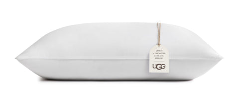 UGG Danielle front view showing crisp white pillow and inviting loft
