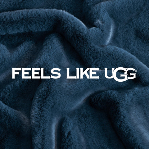 UGG Euphoria layered at foot of bed enhancing bedroom style and coziness