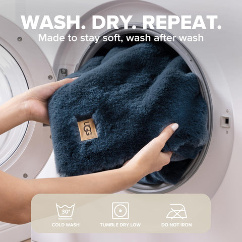 UGG Euphoria wash care tags displayed to emphasize gentle maintenance