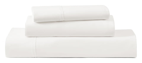 UGG Hedi front view showing white sheet set and neat packaging benefit: easy styling
