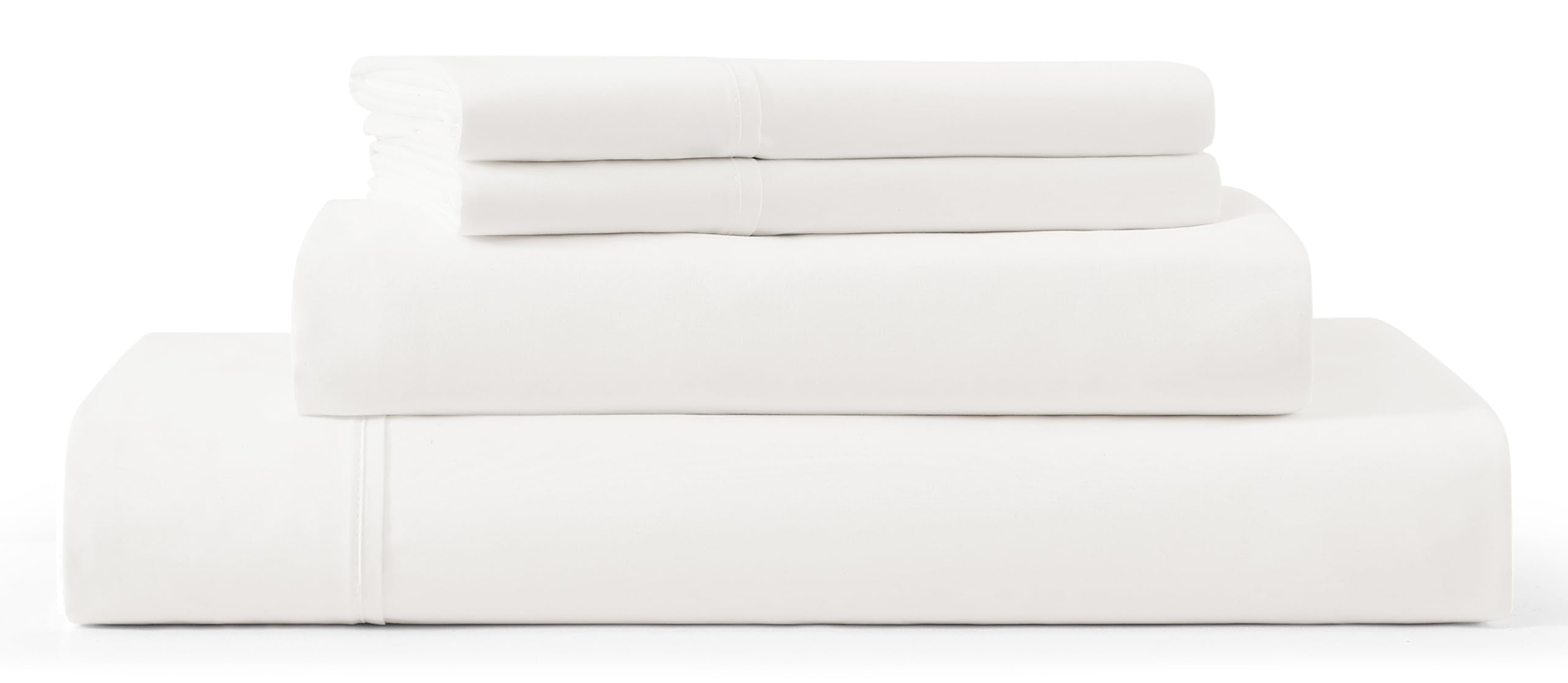 UGG Hedi front packaging showing white sheet set and luxury branding benefit: premium presentation