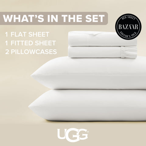 UGG Hedi flat sheet spread full view showing generous coverage