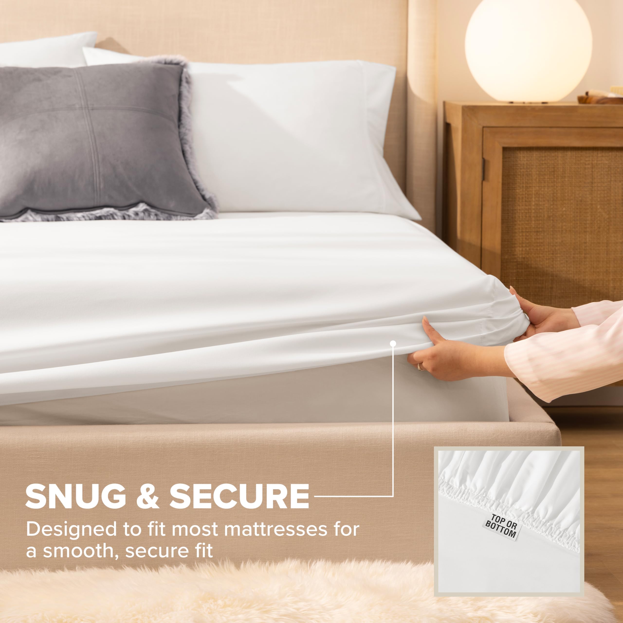 UGG Hedi pillowcase close-up stitching highlighting soft seams for durable, comfortable sleep
