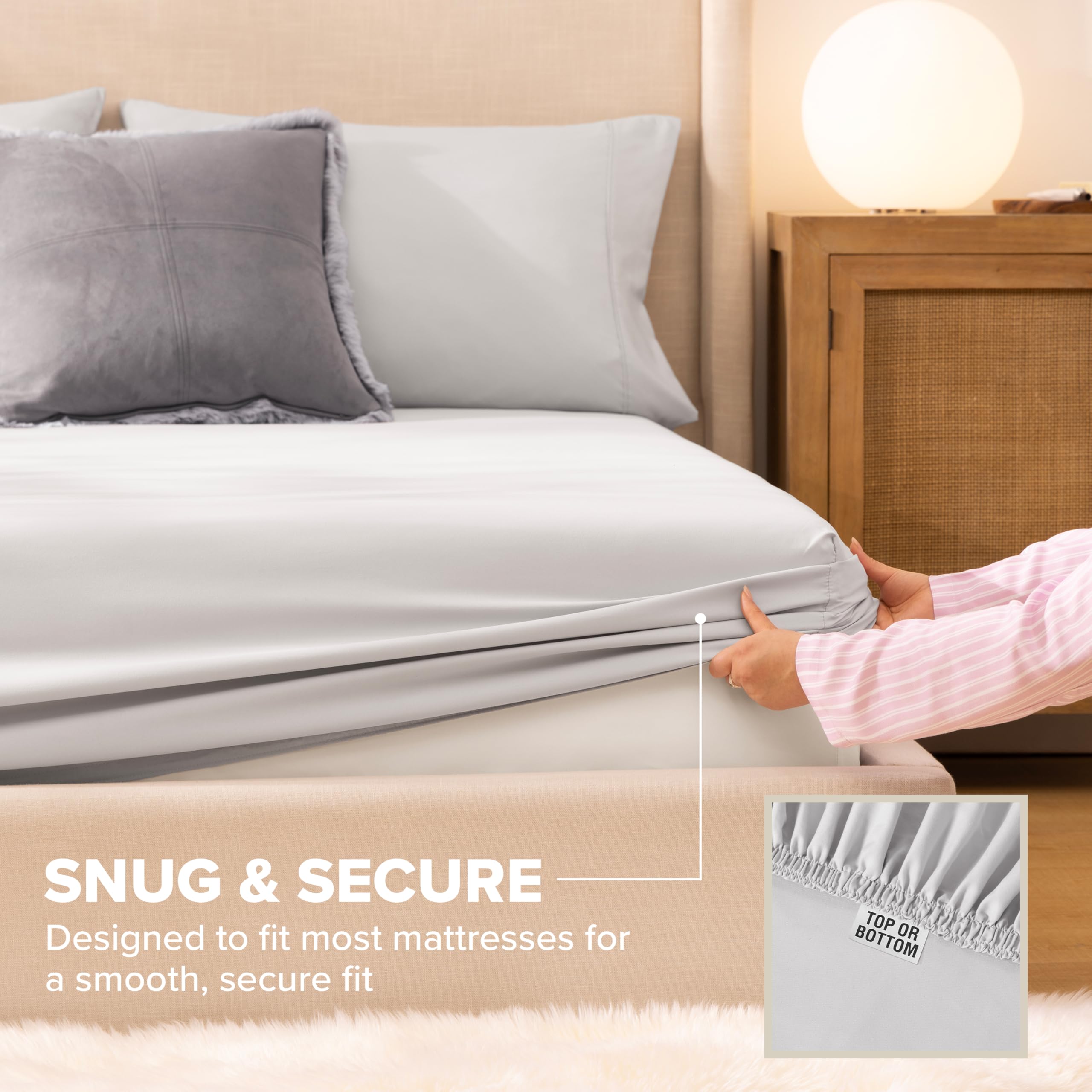 UGG Hedi pillowcase pair folded demonstrating soft, hypoallergenic comfort