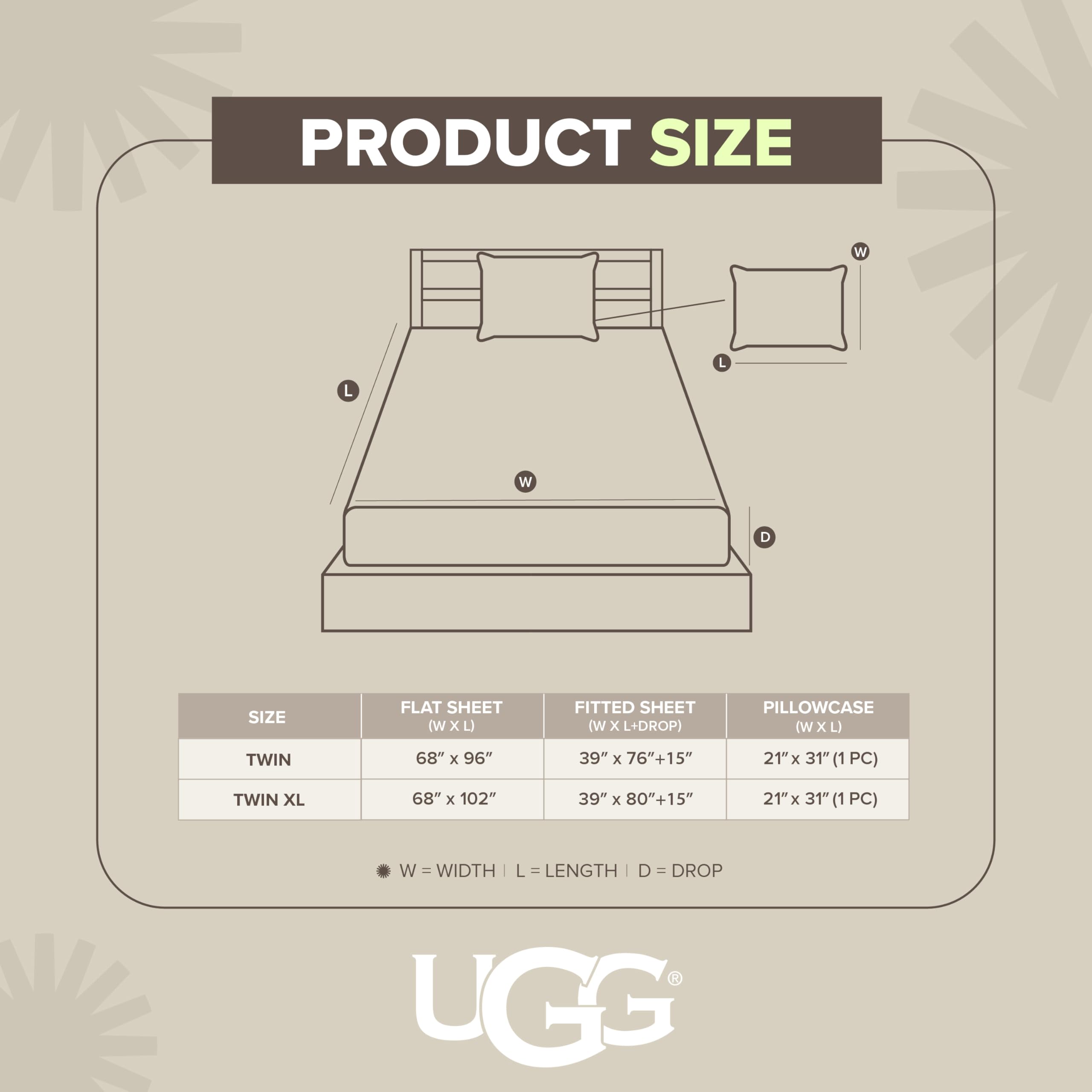 UGG Hedi care label close-up showing washing icons benefit: easy machine care