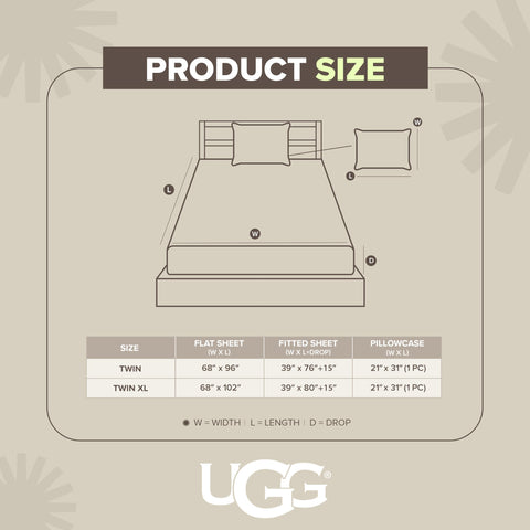 UGG Hedi care label close-up showing washing icons benefit: easy machine care