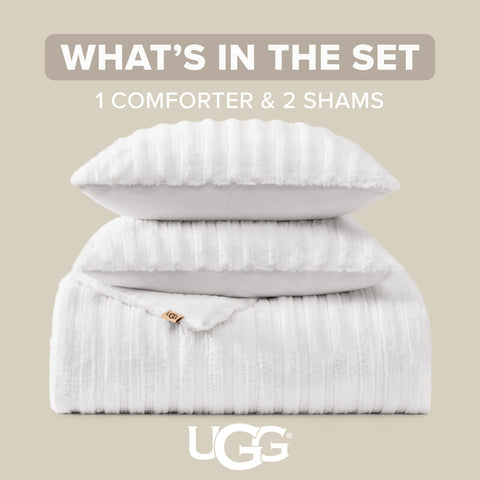 UGG Kenzie micromink reverse detail showing smooth surface for versatile styling