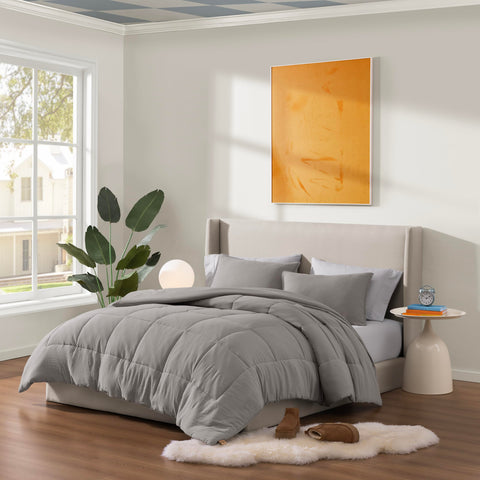 UGG Leonora comforter edge stitching close-up showing reinforced durability