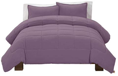 UGG Leonora front view on king bed showing polished purple finish and cozy appeal