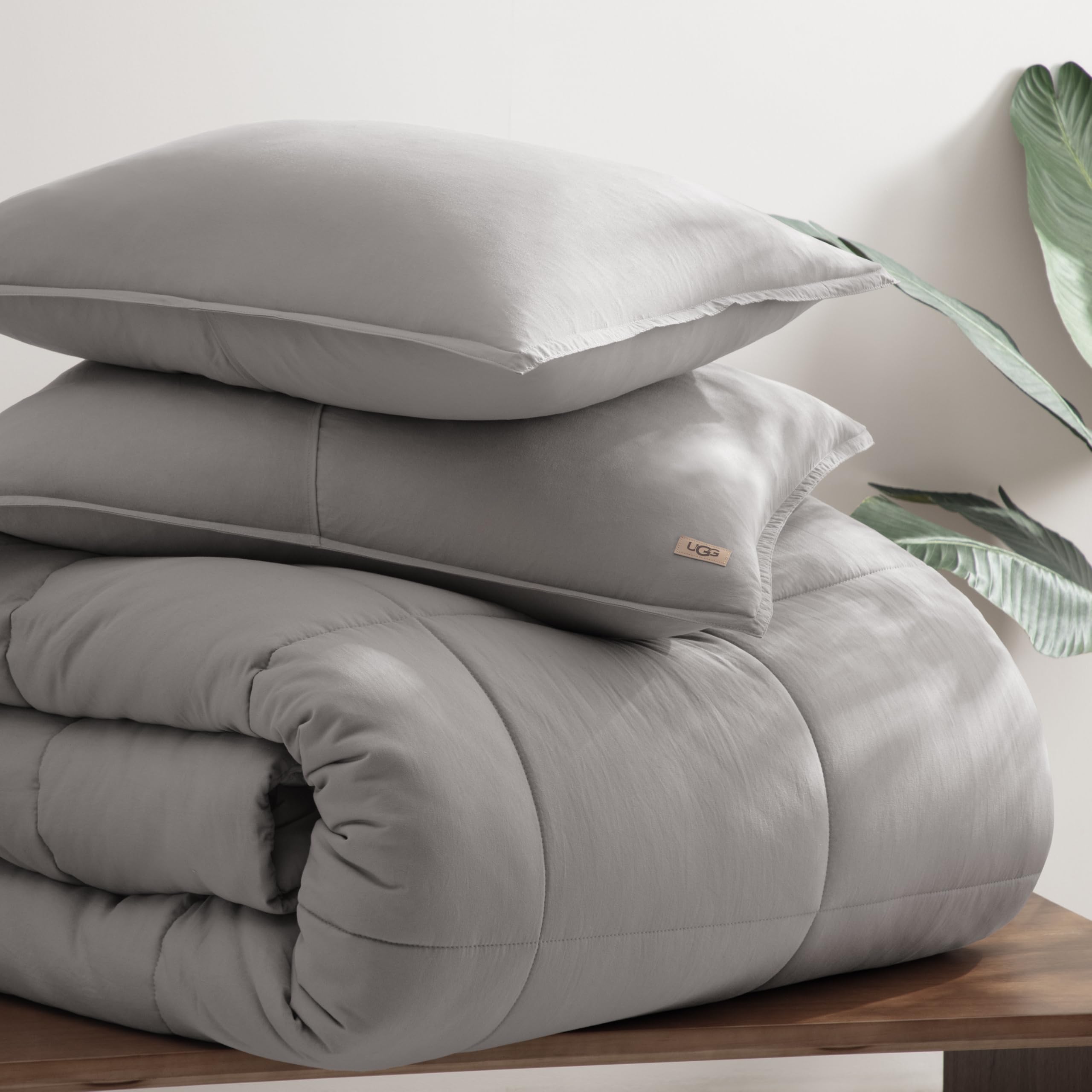UGG Leonora packaging and label view showing OEKO-TEX compliance and care info