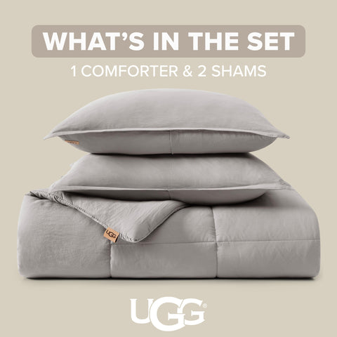 UGG Leonora sham front detail emphasizing matching finish and neat edges