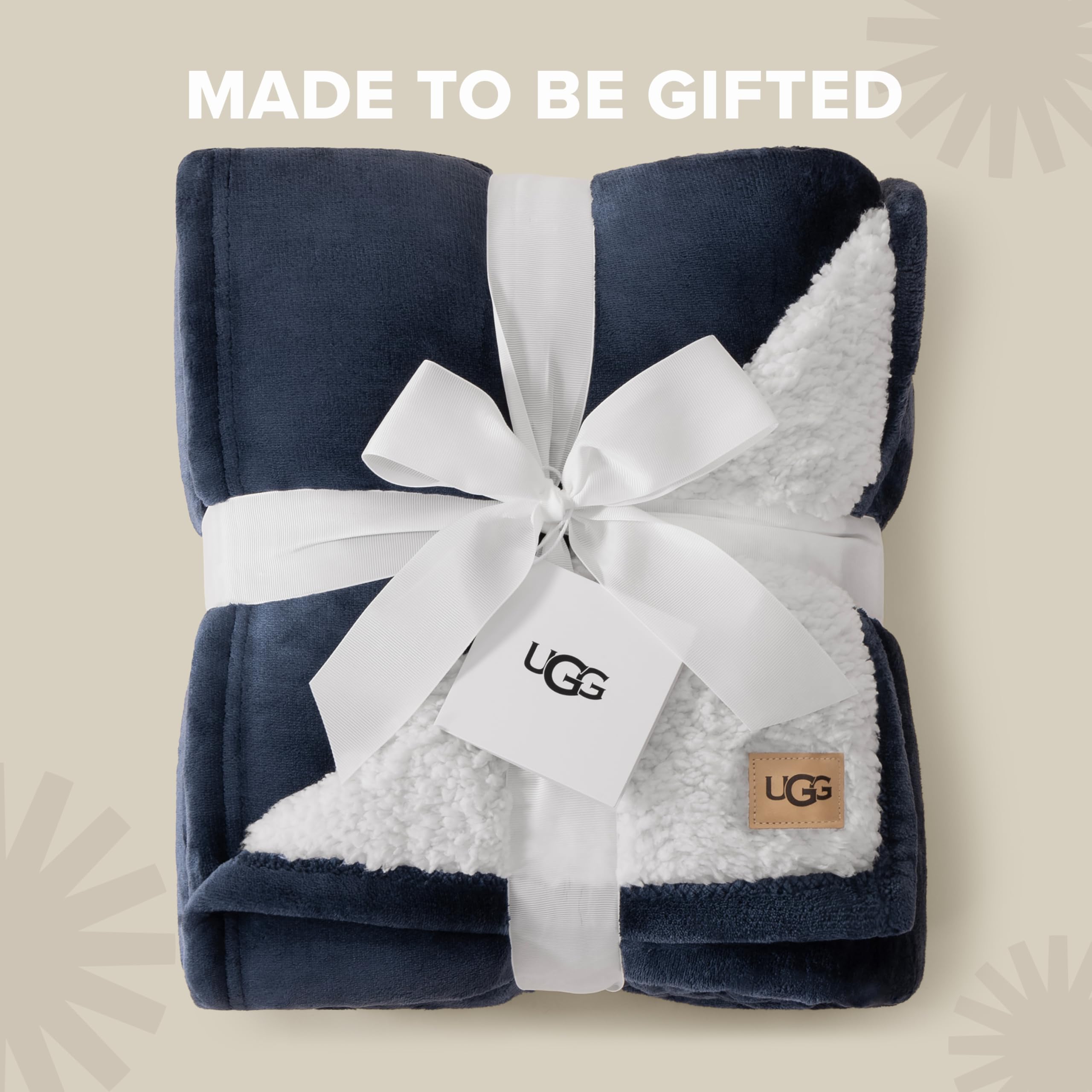 UGG Nita blanket fluffy pile detail showing plush UGG Fluff for cozy warmth