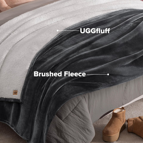 UGG Nita size comparison with chairs showing generous 110x90 dimensions