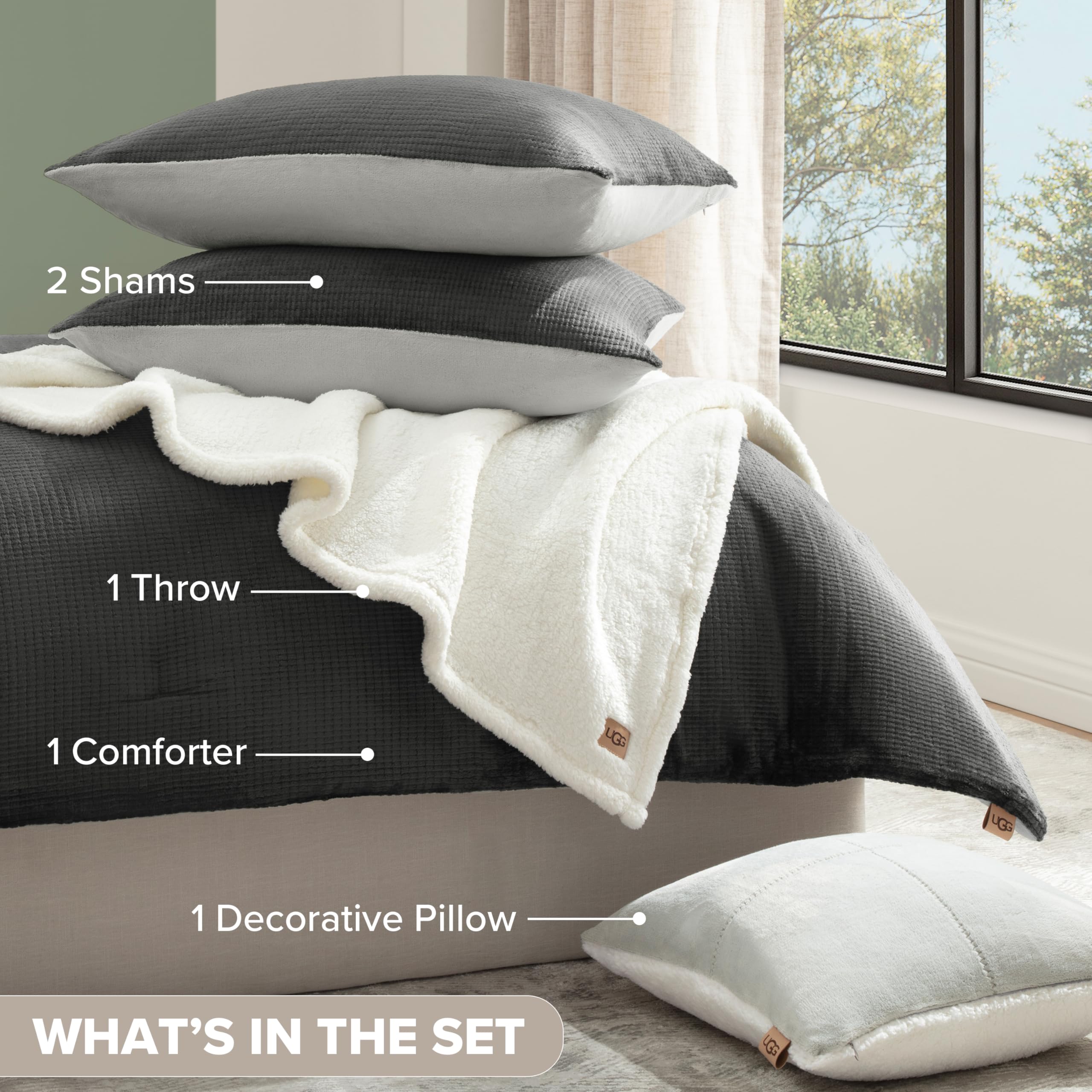 UGG Remina styled in bedroom showing how set elevates room decor