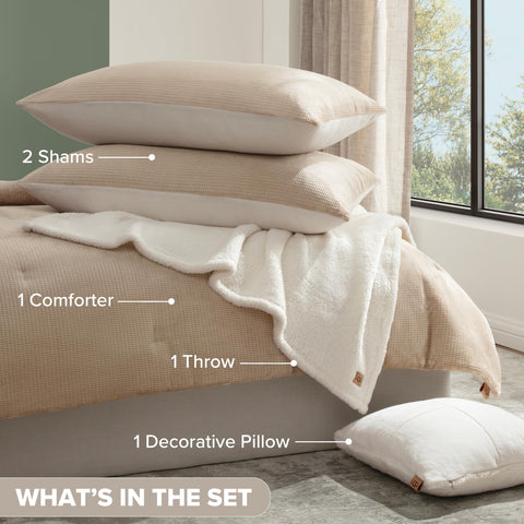 UGG Remina micromink reverse detail showing soft white reverse for gentle skin comfort