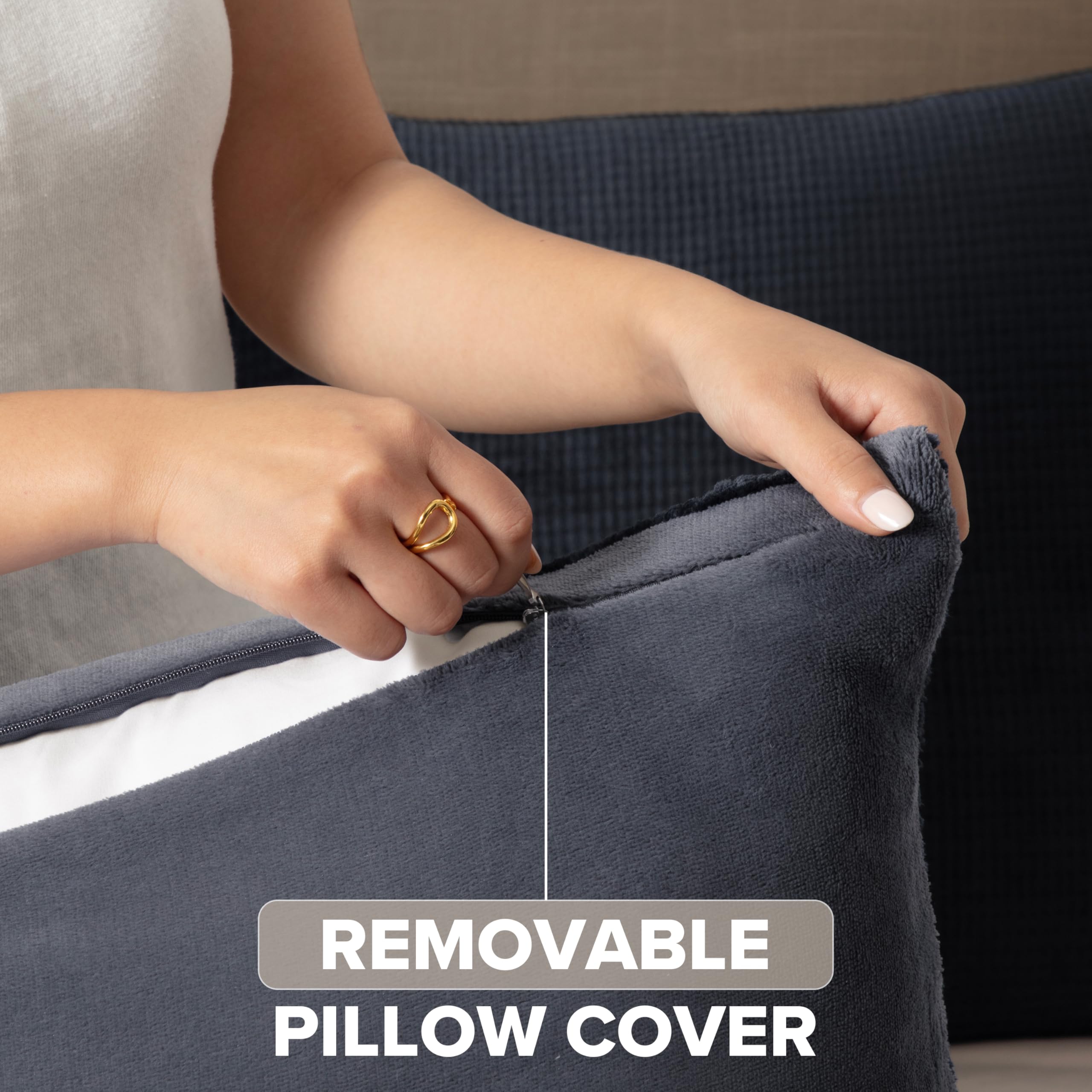 UGG Remina comforter on full/queen bed showing proper fit and scale