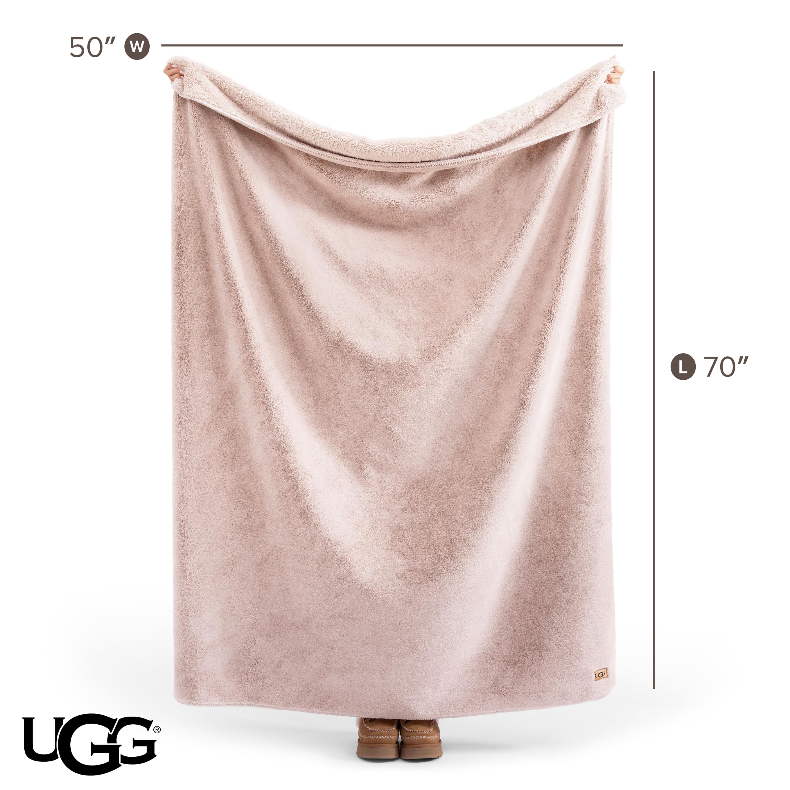 UGG whitecap draped over sofa adding warmth and visual interest