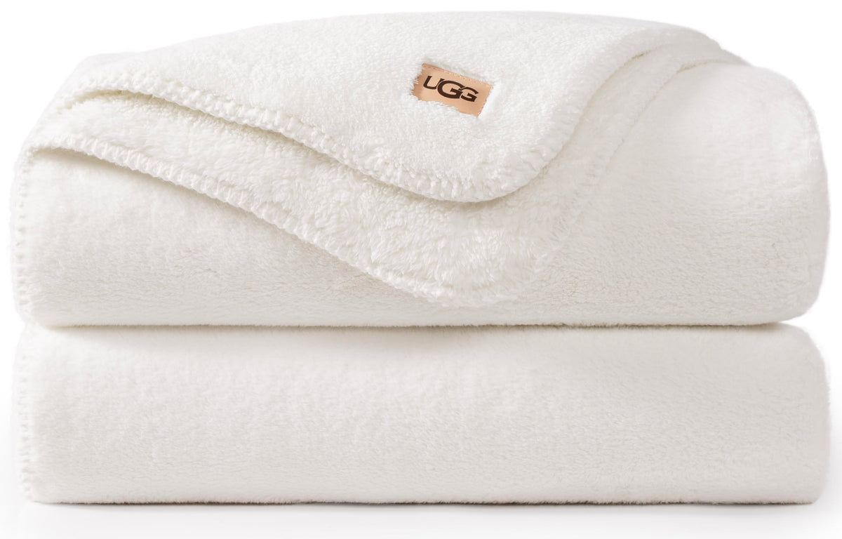UGG whitecap front folded throw showing clean lines and cozy appeal