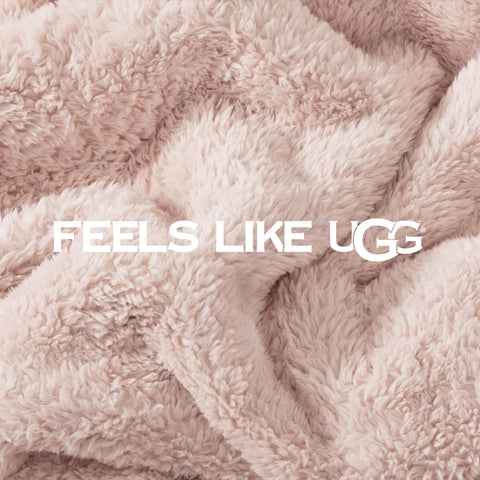 UGG whitecap next to a person on lap showing generous coverage
