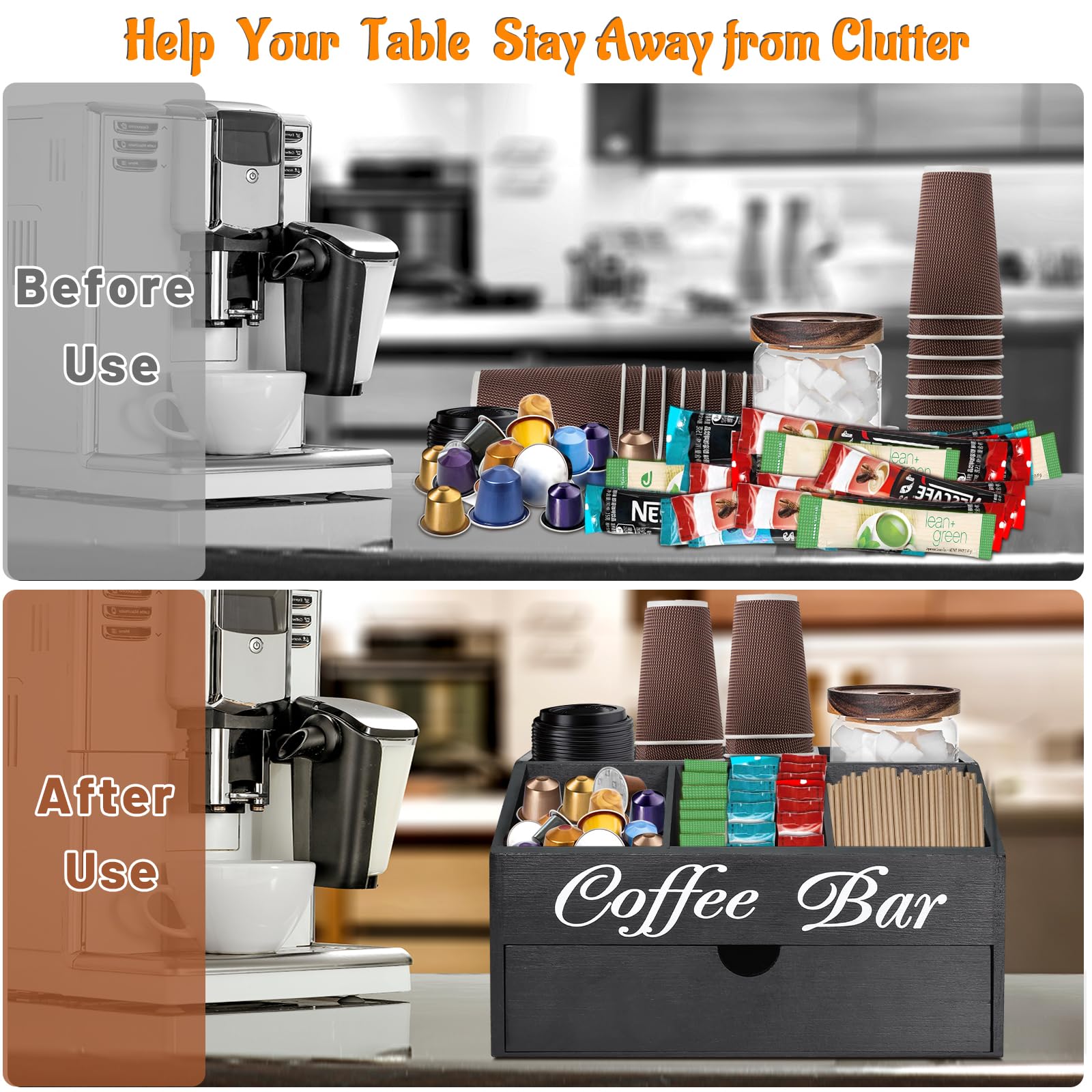 ugiftt on kitchen counter styled with mugs and condiments to inspire setup