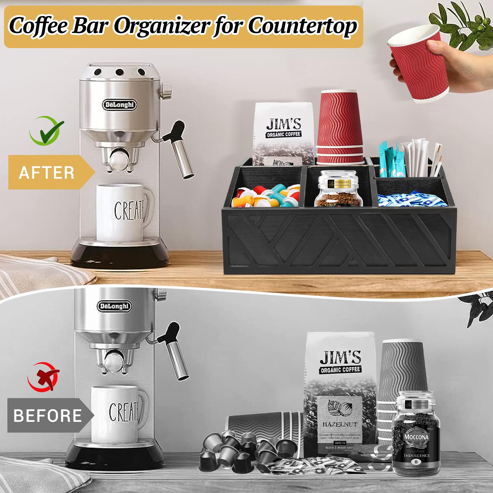 ugiftt next to stacked cups showing size and capacity for practical scale