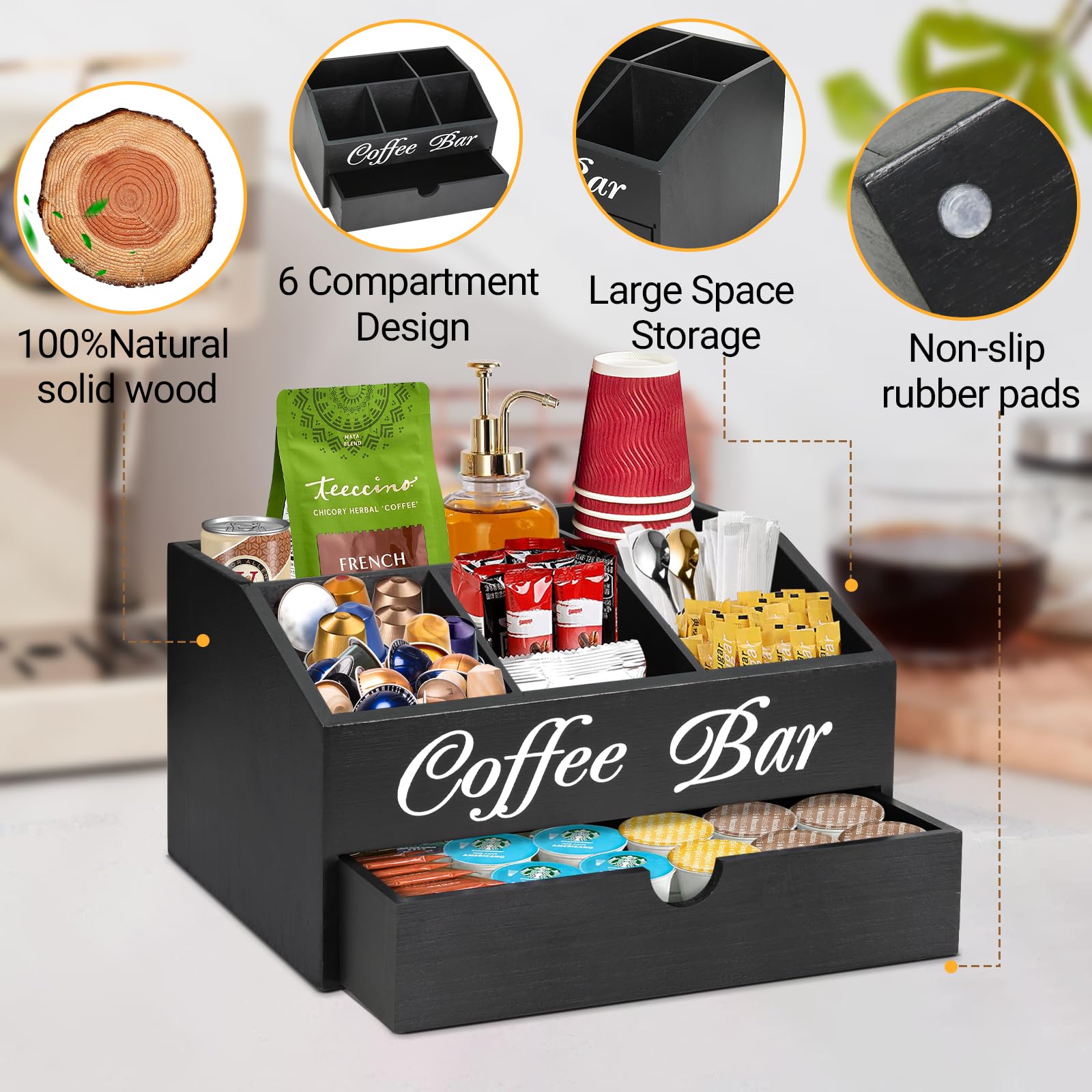 ugiftt size comparison beside a standard mug to show countertop footprint