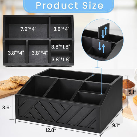 ugiftt top-down shot revealing compartment layout for sorting pods and packets