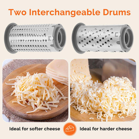 UHIYEE closeup of two interchangeable rotary drums highlighting texture control