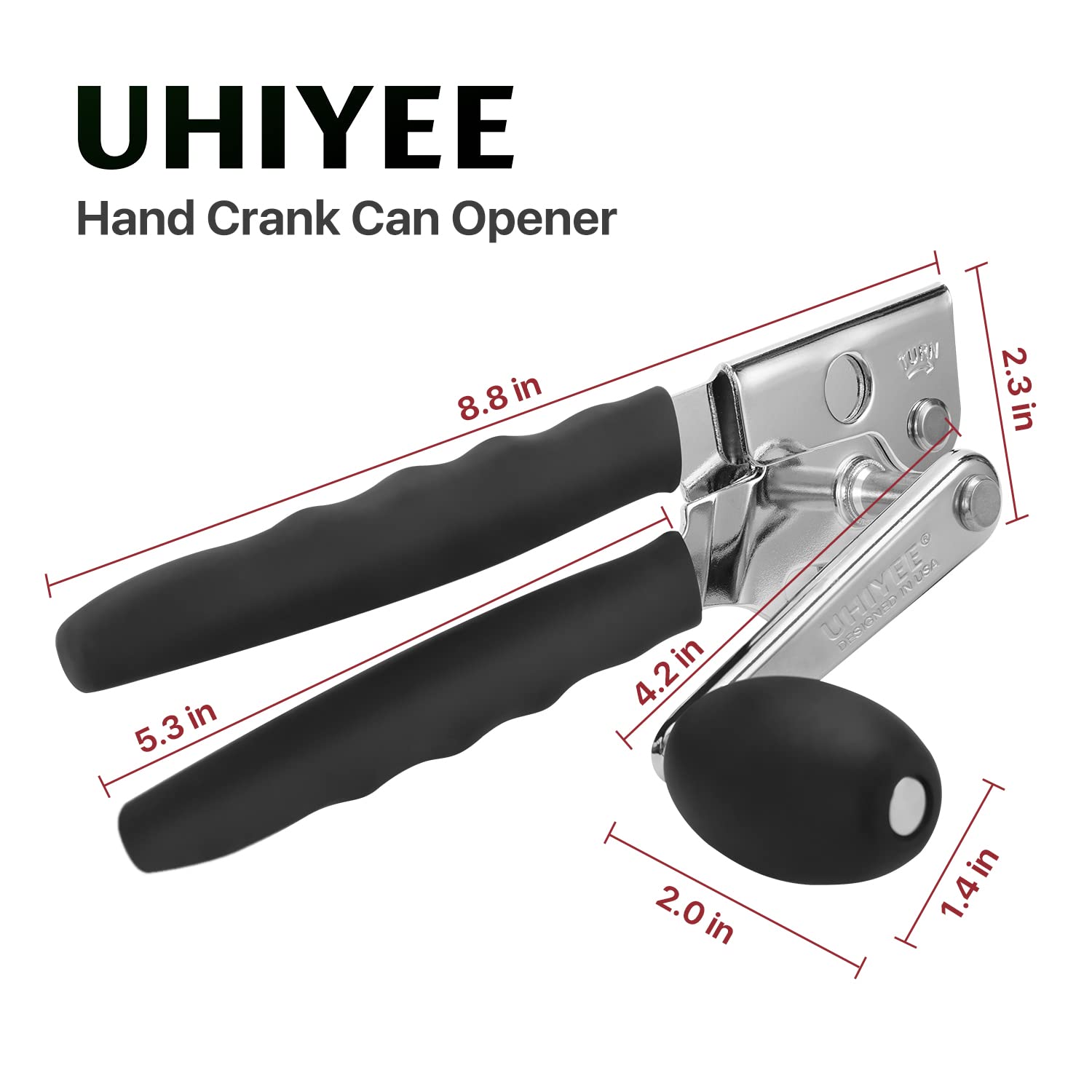 UHIYEE in a busy kitchen opening a large can illustrating reliability in high-volume use