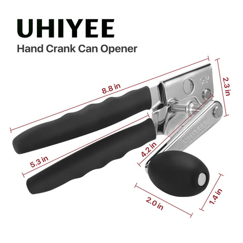 UHIYEE in a busy kitchen opening a large can illustrating reliability in high-volume use