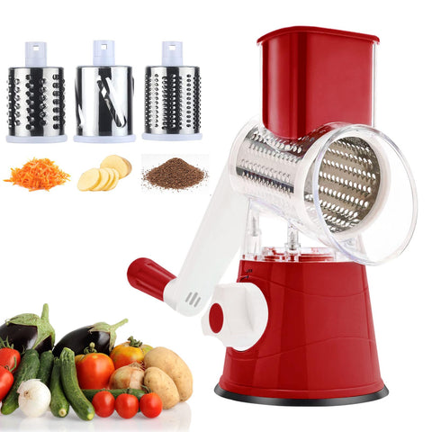 UI U & I front view of rotary grater showing compact countertop benefit