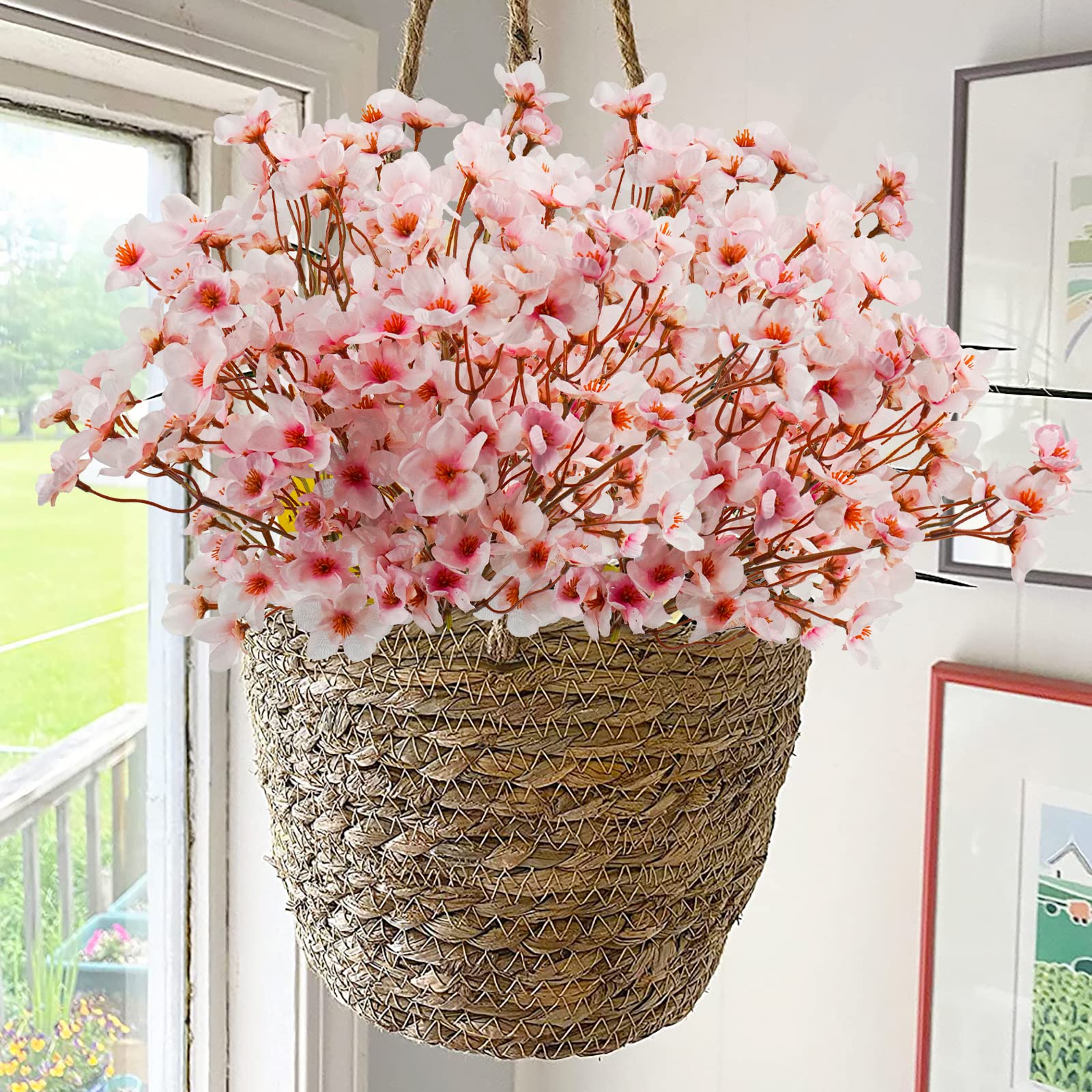 Uieke close-up of silk cherry blossom petals highlighting lifelike texture and realistic appearance