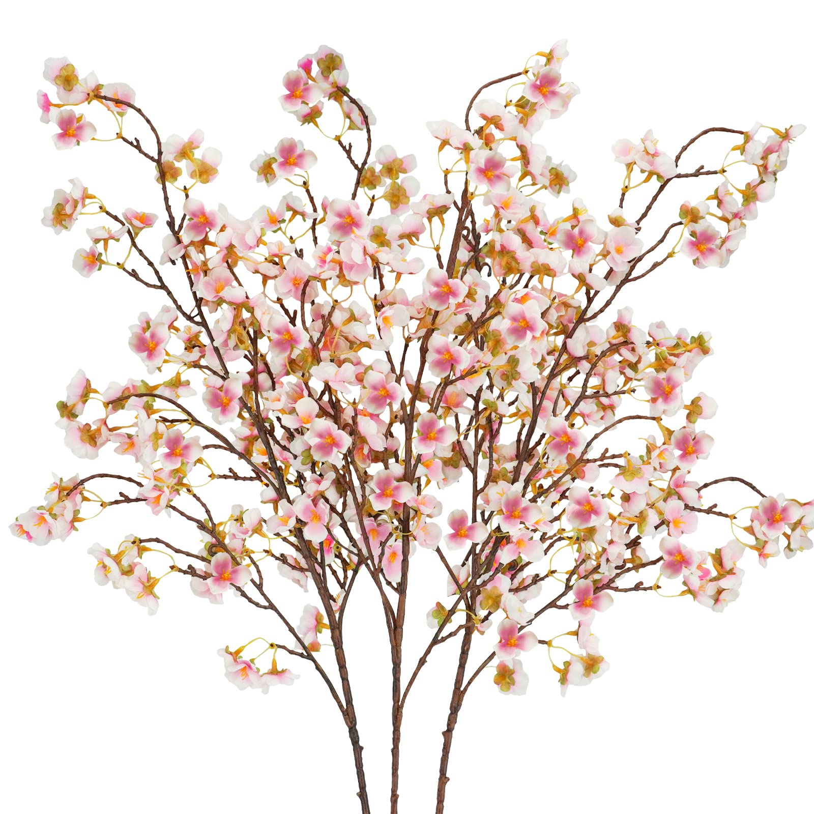 Uieke front view of eight cherry blossom branches showing full set benefit