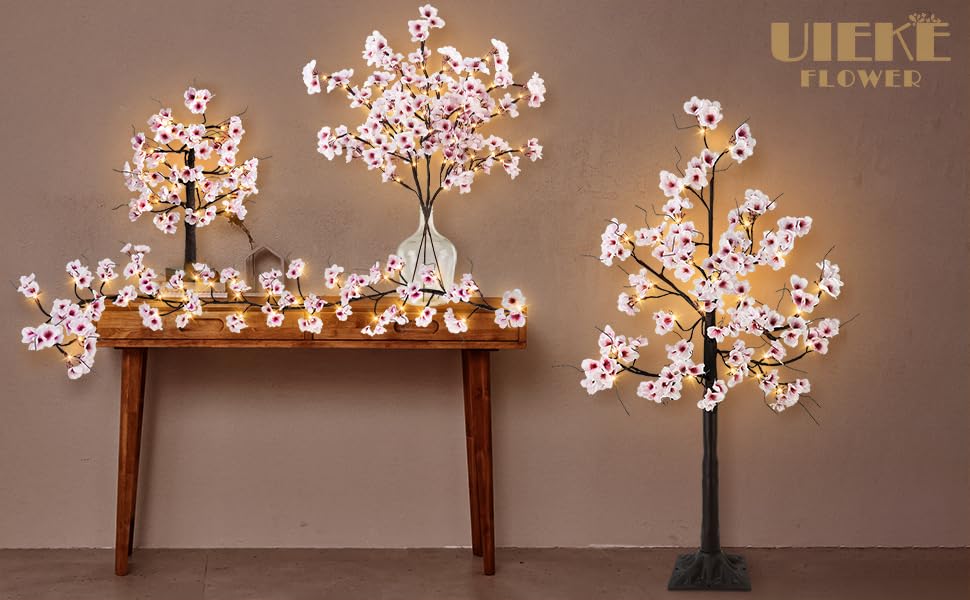 Uieke garland lit on a mantel creating cozy warm light for room styling